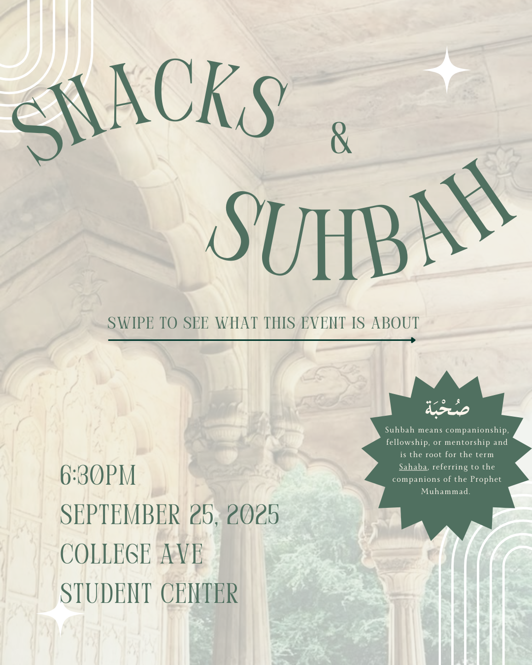 Snacks and Suhbah